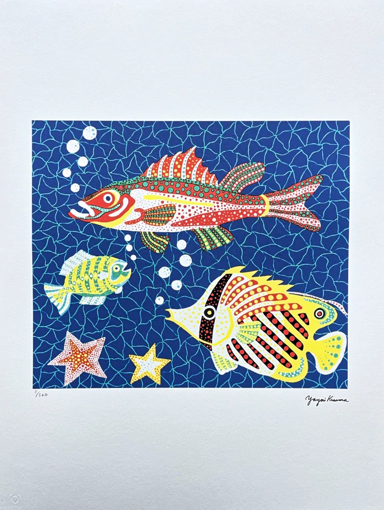 Yayoi Kusama - Sea 11/500 - signováno, číslovaná edice, 50x65 cm