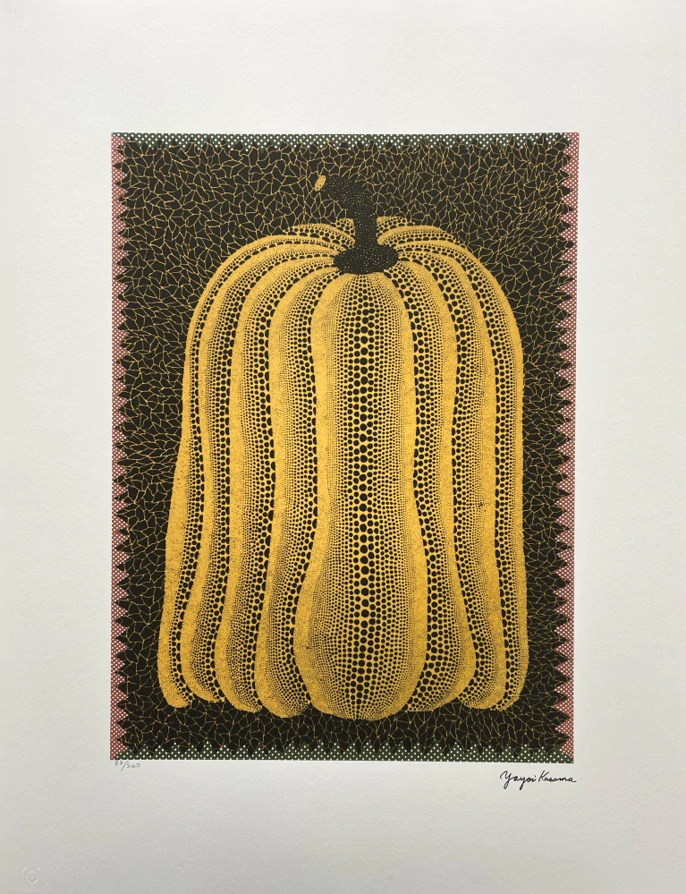 Yayoi Kusama - Pumpkin D x/500 - signováno, číslovaná edice, 50x65 cm