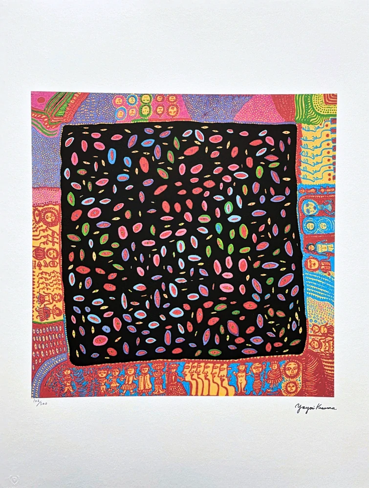 Yayoi Kusama - Time goes by death approaches 102/500 - signováno, číslovaná edice, 50x65 cm