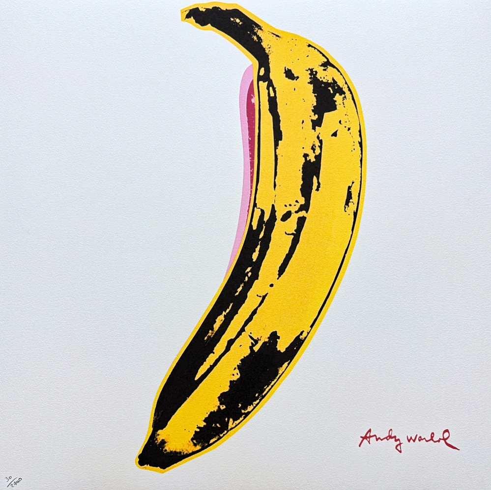 Andy Warhol - Banana 30/2400 - 60x60cm, limitovaná edice CMOA s certifikátem