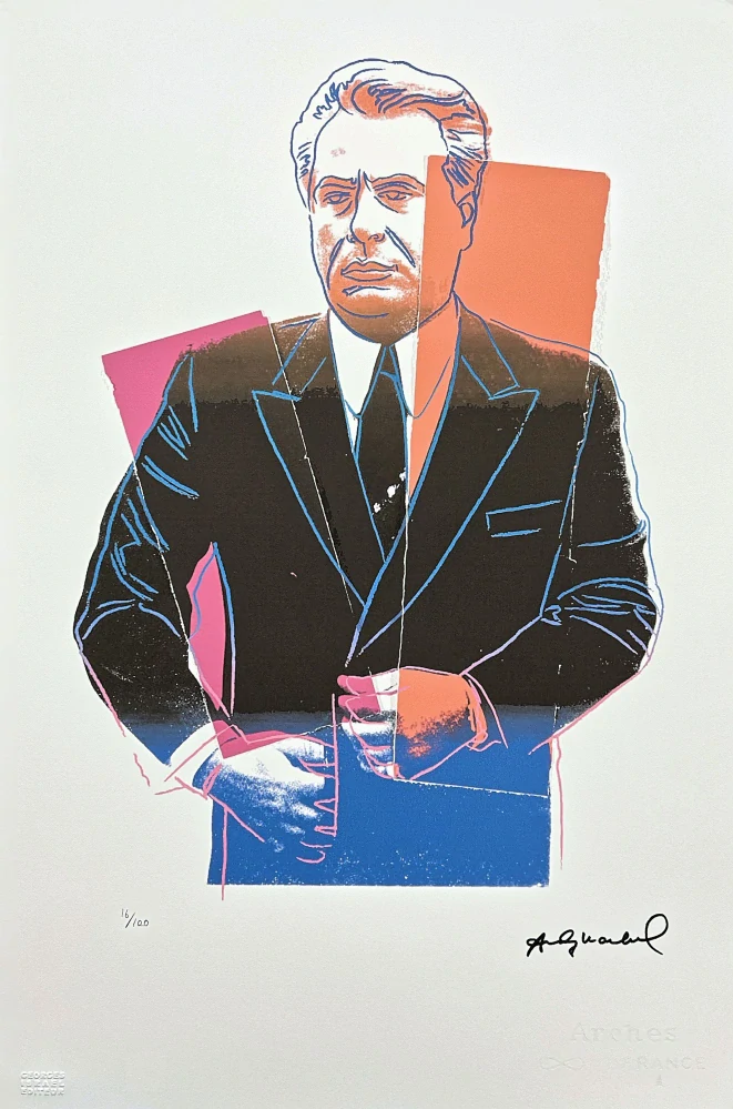 Andy Warhol - John Gotti černý x/100 - edice Leo Castelli s certifikátem