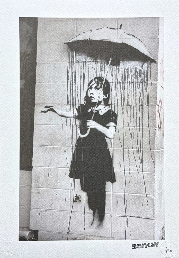 Banksy - Nola 21/150 - číslovaná edice s certifikátem, razítko, 35x50cm