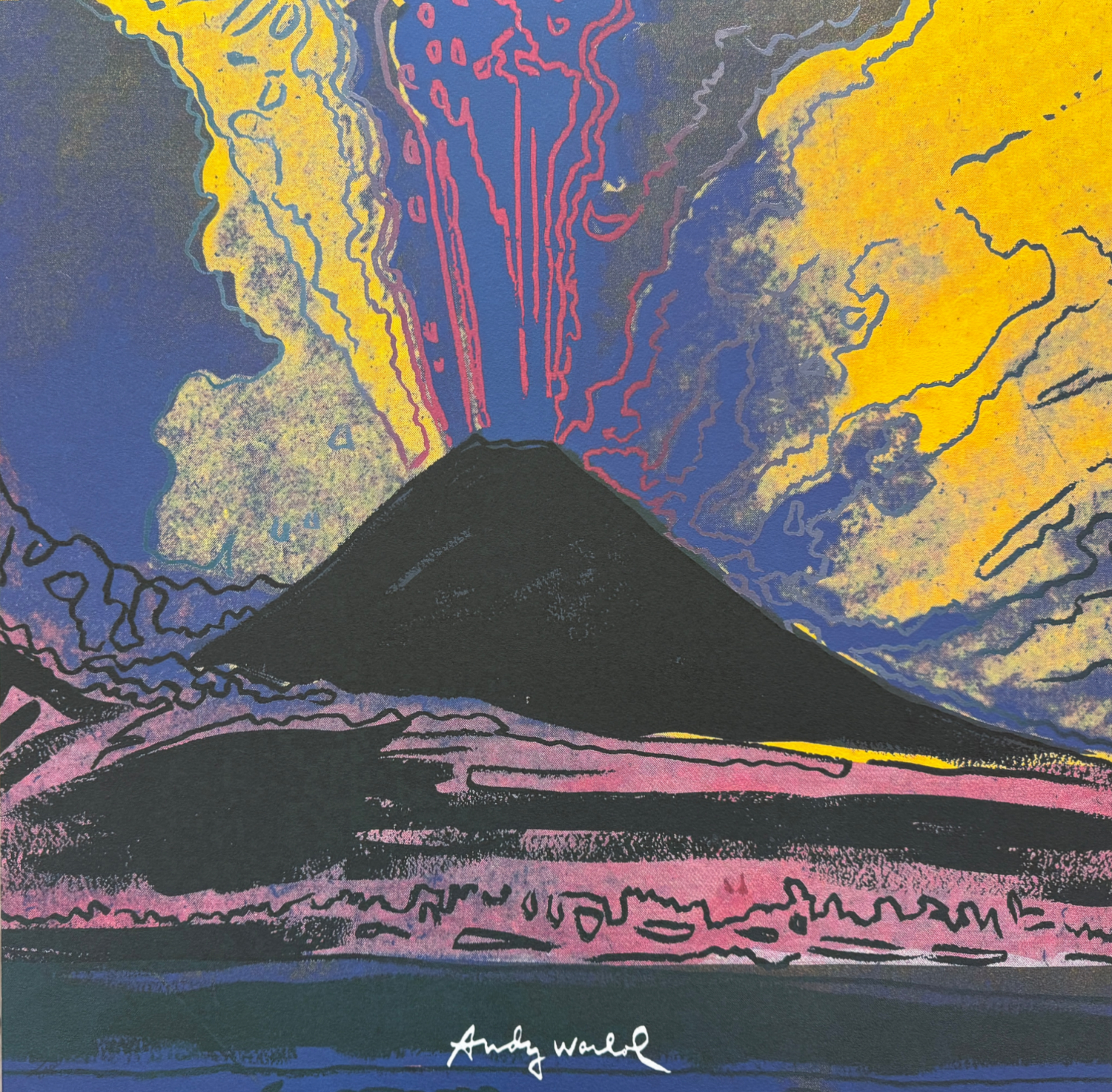 Andy Warhol - Vesuvius - černý 23/2400 - 60x60, limitovaná edice CMOA s certifikátem