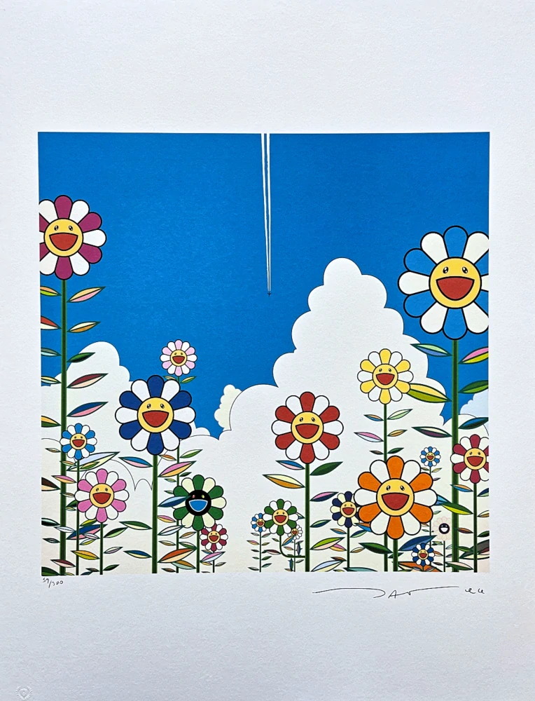 Takashi Murakami - A summer vapor trail 59/300- signováno, číslovaná edice, 50x65 cm