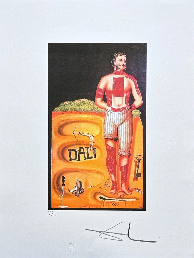 Salvador Dalí - Man in red - signováno, limitovaná edice, 50x66cm