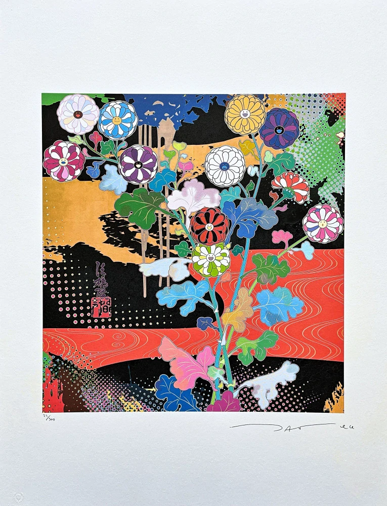 Takashi Murakami - Korin Dark Matter 23/300- signováno, číslovaná edice, 50x65 cm