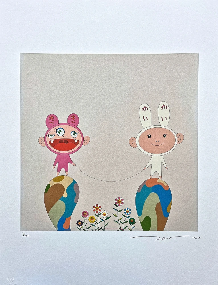 Takashi Murakami - Kiki with Moss 50/300- signováno, číslovaná edice, 50x65 cm