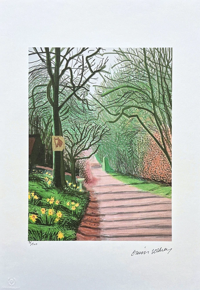 David Hockney - The Arrival of Spring in Woldgate - Road x/500 - limitovaná edice s certifikátem, 35x50 cm