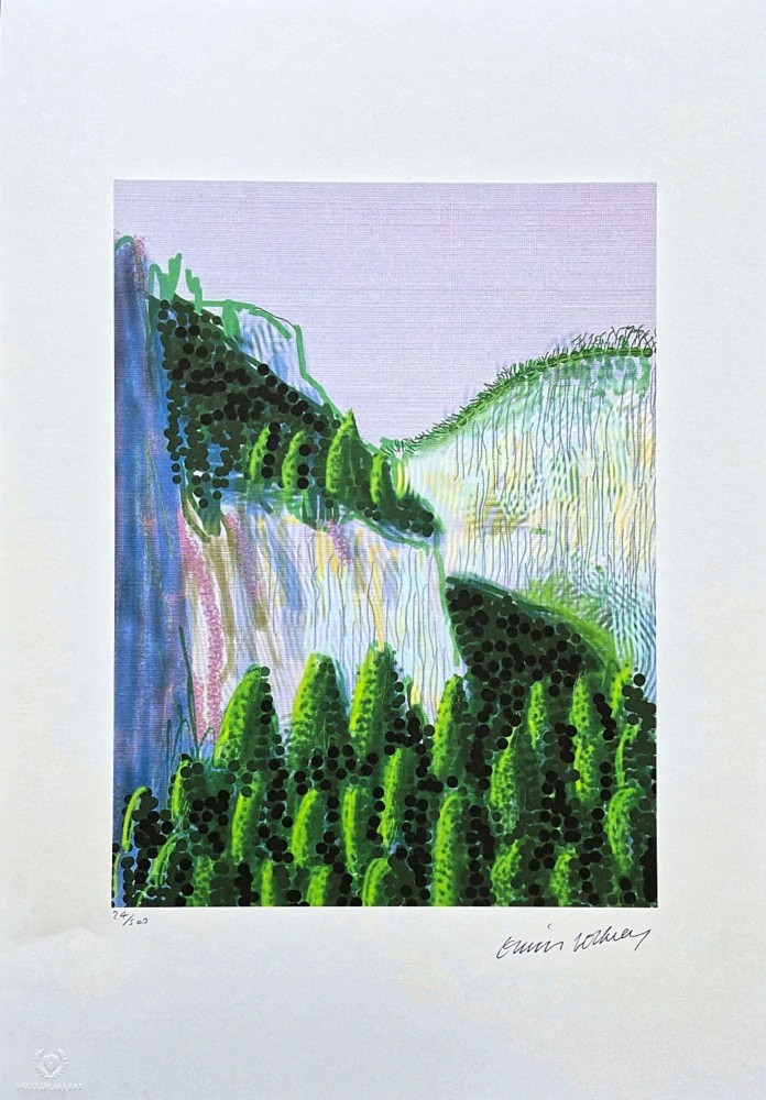 David Hockney - The Yosemite suite no.11 24/500 - limitovaná edice s certifikátem, 35x50 cm