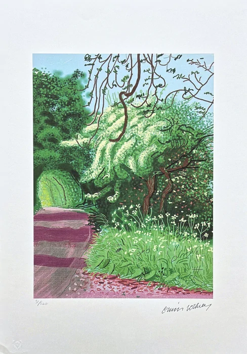 David Hockney - The Arrival of Spring in Woldgate no.24 x/500 - limitovaná edice s certifikátem, 35x50 cm