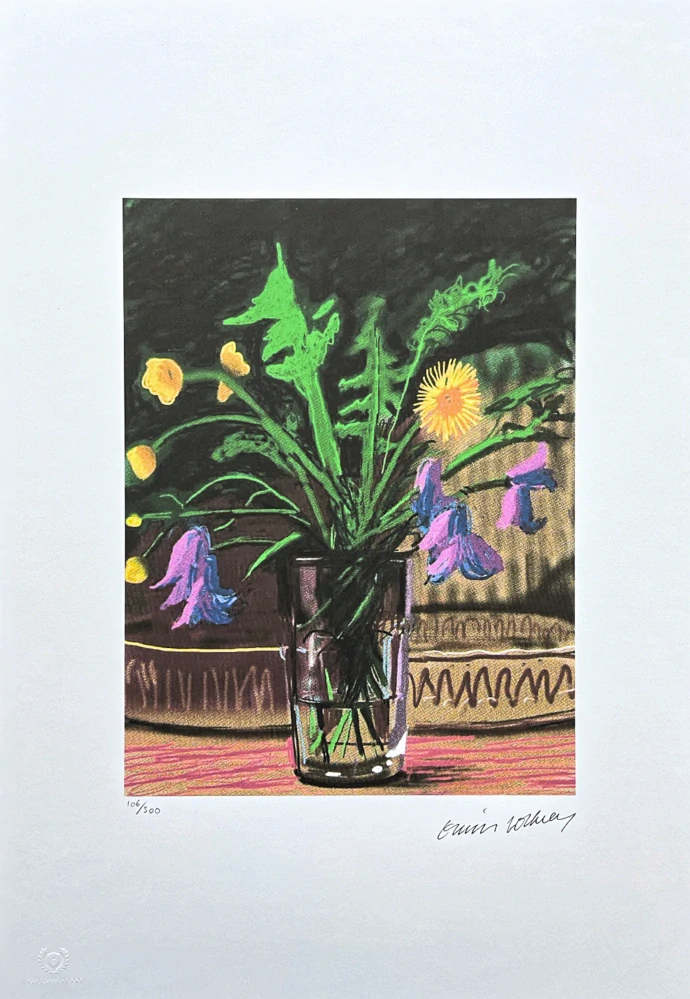 David Hockney - Dandelions 106/500 - limitovaná edice s certifikátem, 35x50 cm