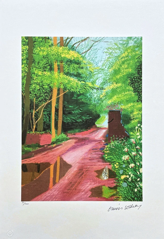 David Hockney - The Arrival of Spring in Woldgate 11th May x/500 - limitovaná edice s certifikátem, 35x50 cm