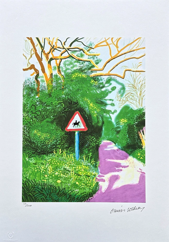 David Hockney - The Arrival of Spring in Woldgate 5th May 33/500 - limitovaná edice s certifikátem, 35x50 cm