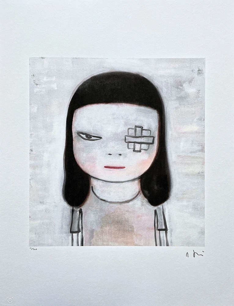 Nara Yoshitomo - Girl with Eyepatch 21/300 - signováno, číslovaná edice, 50x65 cm