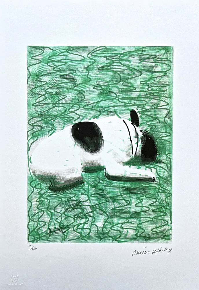 David Hockney - Moujik 14/500 - limitovaná edice, s certifikátem, 35x50 cm
