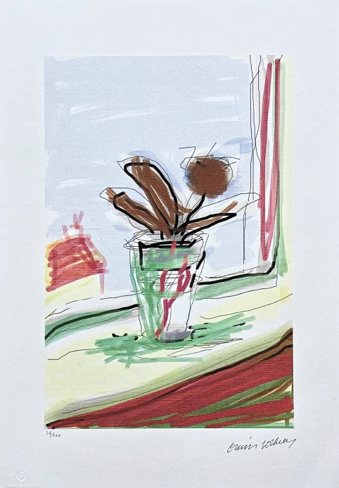 David Hockney - My bedroom window 36/500 - limitovaná edice, s certifikátem, 35x50 cm