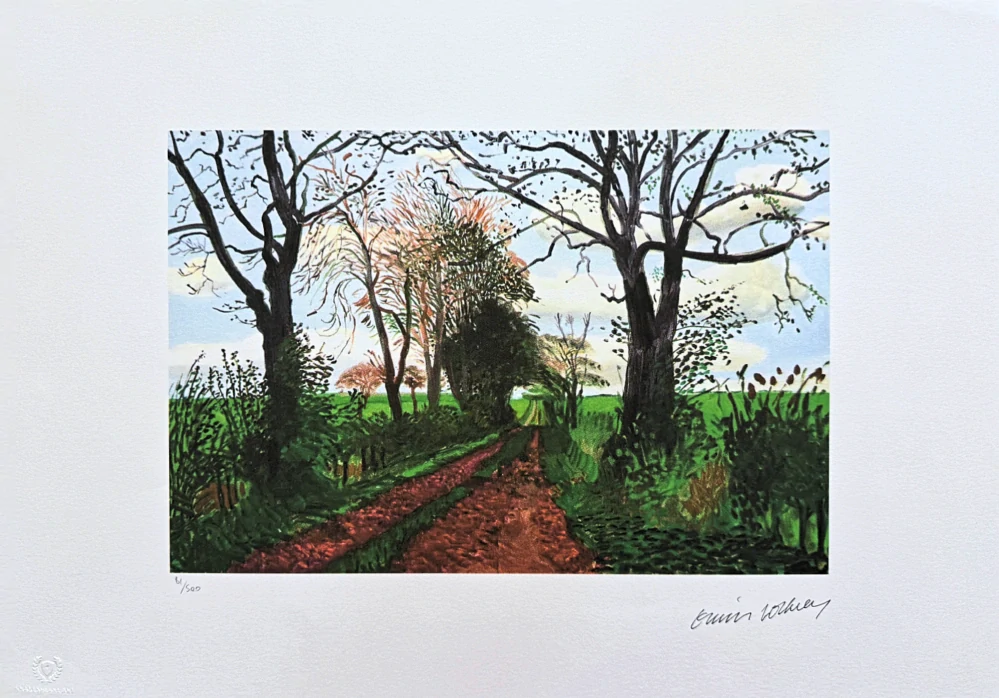 David Hockney - Late Spring Tunnel 81/500 - limitovaná edice s certifikátem, 50x35 cm