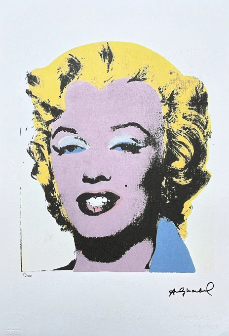 Andy Warhol - Marilyn Monroe na bílém pozadí 81/100 - edice Leo Castelli s certifikátem