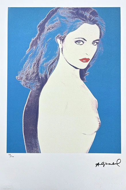Andy Warhol - Cornelia Quest modrá 95/100 - edice Leo Castelli s certifikátem