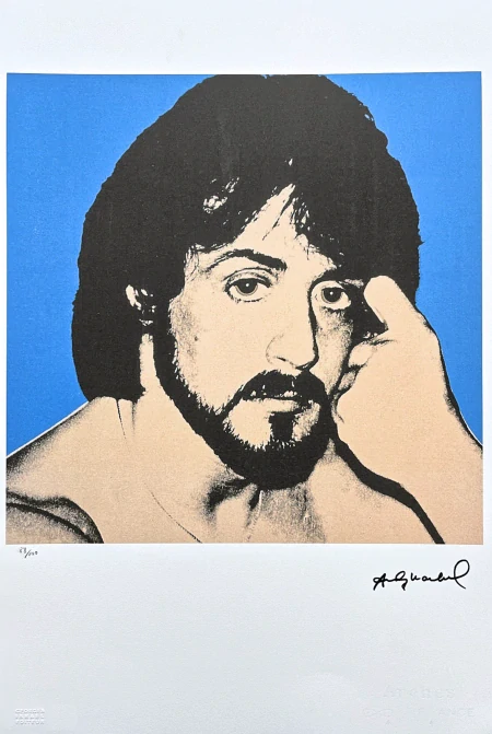 Andy Warhol - Sylvester Stallone modrý x/100 - edice Leo Castelli s certifikátem
