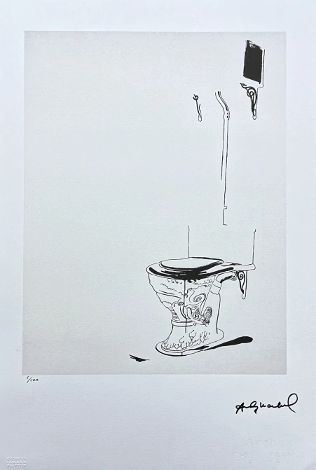 Andy Warhol - Toilet x/100 - edice Leo Castelli s certifikátem