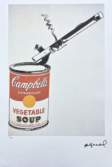 Andy Warhol - Campbell's Vegetable Soup 56/100 - edice Leo Castelli s certifikátem