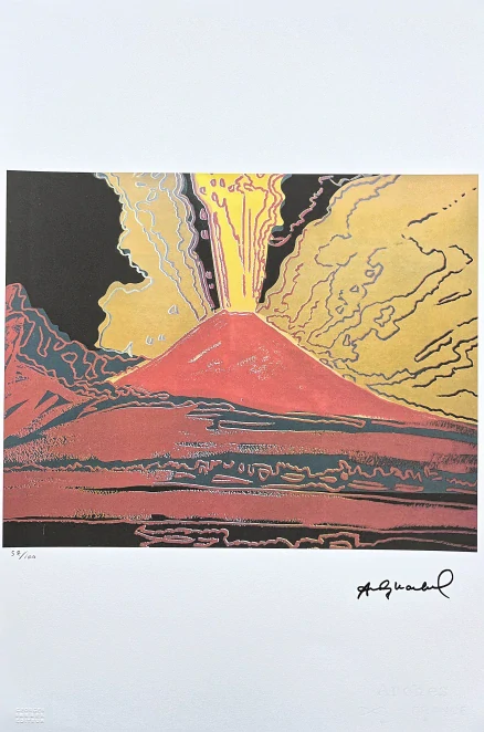 Andy Warhol - Vesuvius hnědý 57/100 - edice Leo Castelli s certifikátem