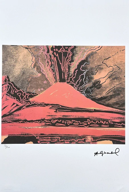 Andy Warhol - Vesuvius červený 57/100 - edice Leo Castelli s certifikátem