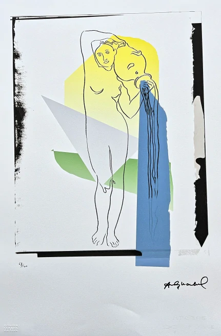 Andy Warhol - Aphrodite žluto-modrá 63/100 - edice Leo Castelli s certifikátem