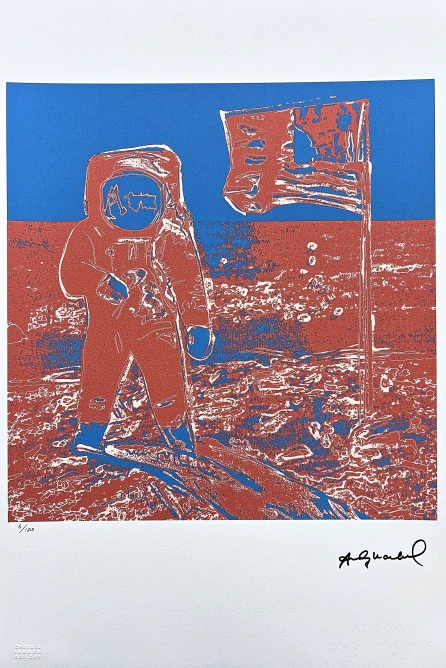 Andy Warhol - Moonwalk hnědo-modrý 6/100 - edice Leo Castelli s certifikátem