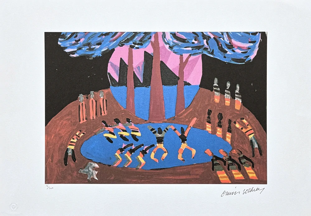 David Hockney - Dancing people 16/500 - limitovaná edice s certifikátem, 50x35 cm
