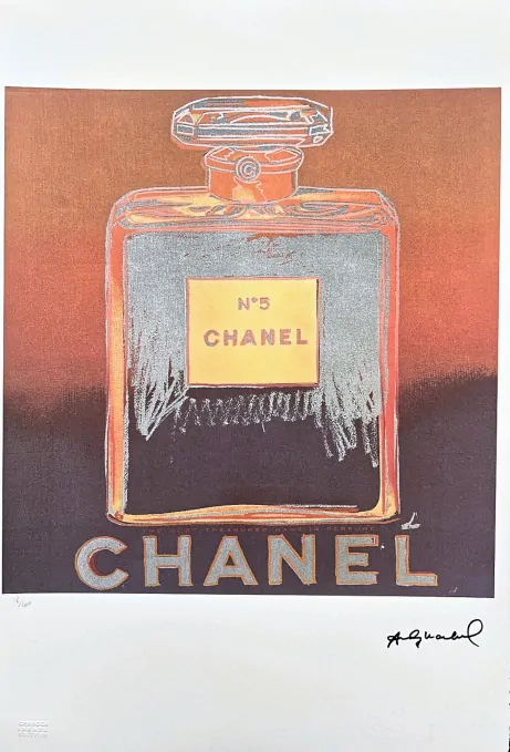 Andy Warhol - Chanel hnědo-modrý x/100 - edice Leo Castelli s certifikátem