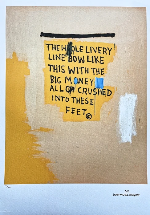 Jean-Michel Basquiat - The Whole Livery Line x/300 - limitovaná edice, signováno, 50x70cm
