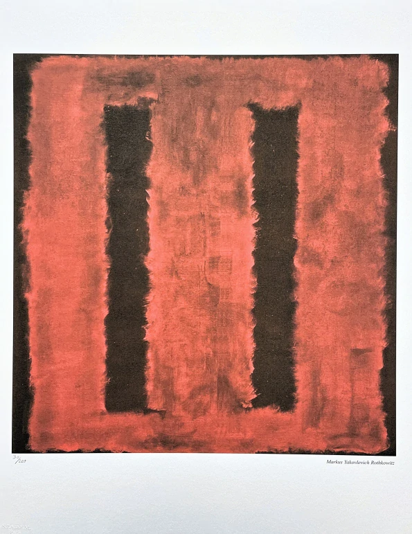 Mark Rothko - Seagram mural series with red x/200 - signováno, s certifikátem, 50x65 cm
