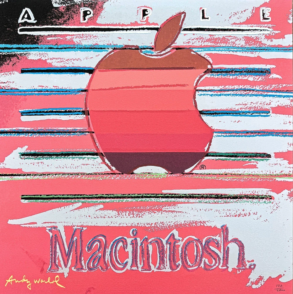 Andy Warhol - Apple červený 177/2400 - 60x60cm, limitovaná edice CMOA s certifikátem