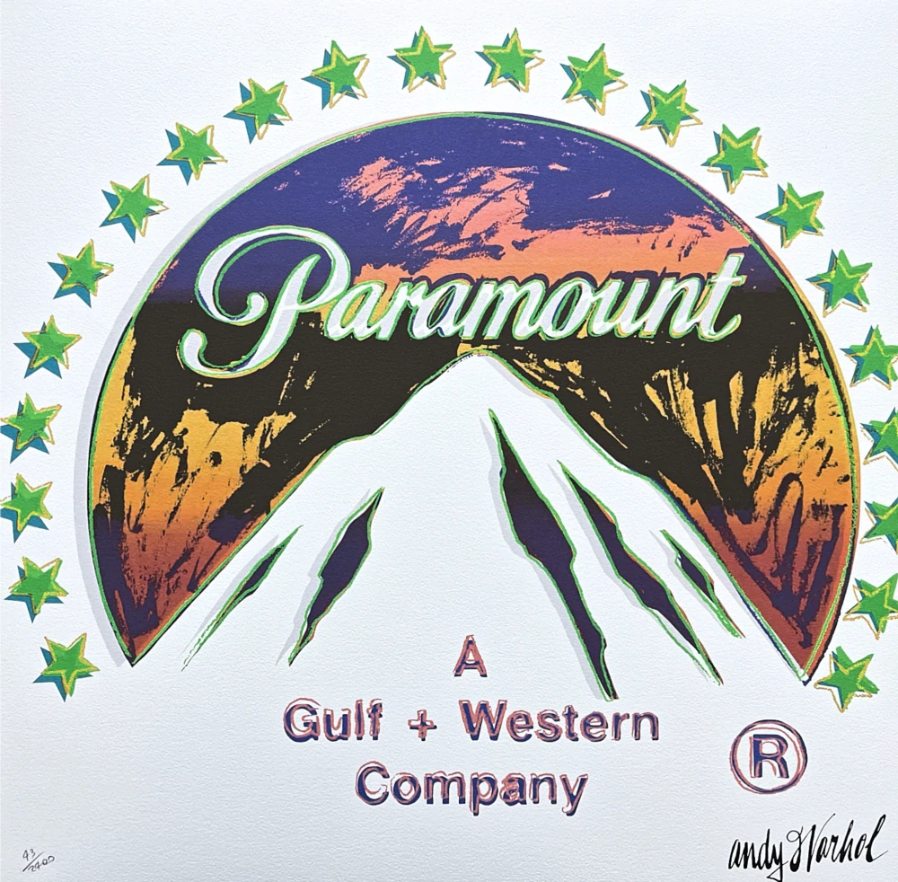 Andy Warhol - Paramount žluto-modrý 43/2400 - 60x60 cm, limitovaná edice CMOA s certifikátem