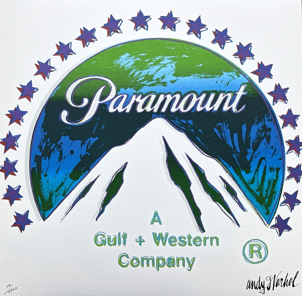 Andy Warhol - Paramount modro-zelený 24/2400 - 60x60cm, limitovaná edice CMOA s certifikátem