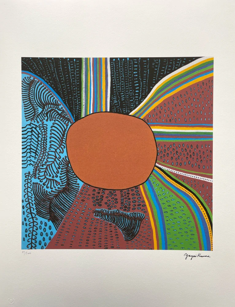 Yayoi Kusama - All about my love 75/500 - signováno, číslovaná edice, 50x65 cm