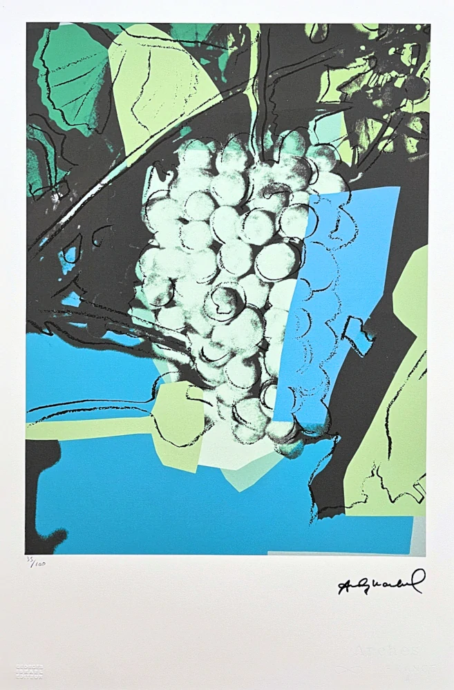 Andy Warhol - Grapes II 35/100 - edice Leo Castelli s certifikátem