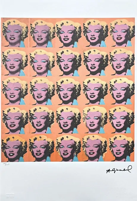 Andy Warhol - 25x Marilyn Monroe 56/100 - edice Leo Castelli s certifikátem