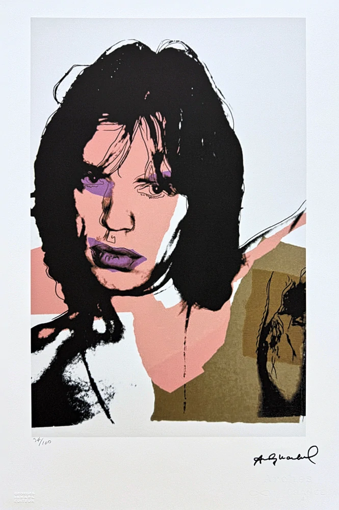 Andy Warhol - Mick Jagger - béžový ll 34/100 - edice Leo Castelli s certifikátem