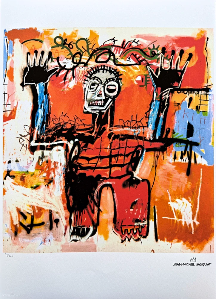 Jean-Michel Basquiat - Black King 73/300 - limitovaná edice, signováno, 50x70cm