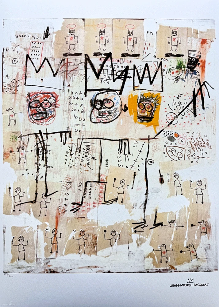 Jean-Michel Basquiat - The Ruffians 155/300 - limitovaná edice, signováno, 50x70cm
