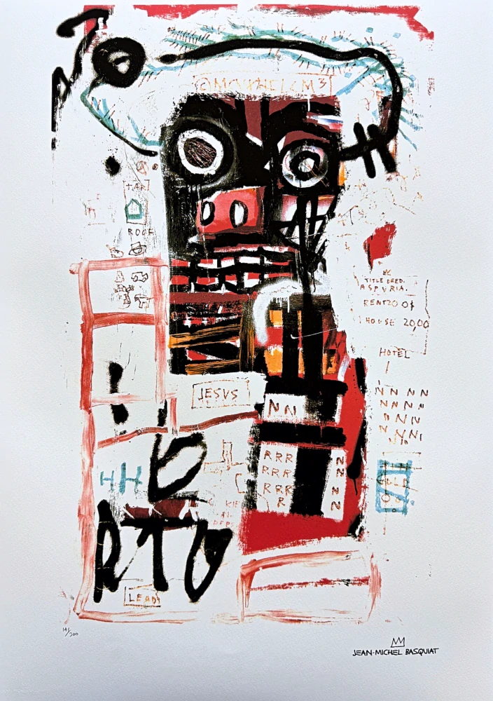 Jean-Michel Basquiat - Number 1 141/300 - limitovaná edice, signováno, 50x70cm