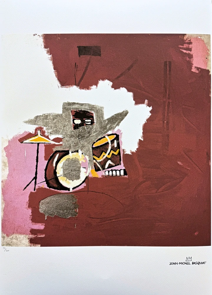 Jean-Michel Basquiat - Max Roach 133/300 - limitovaná edice, signováno, 50x70cm