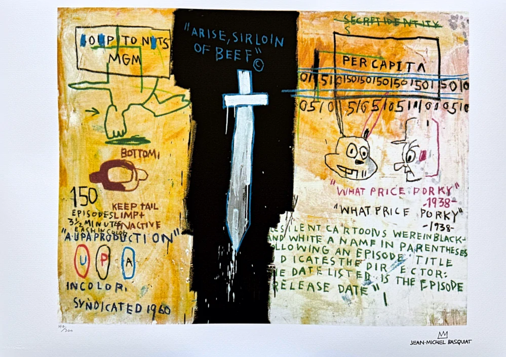 Jean-Michel Basquiat - Job analises 147/300 - limitovaná edice, signováno, 70x50cm