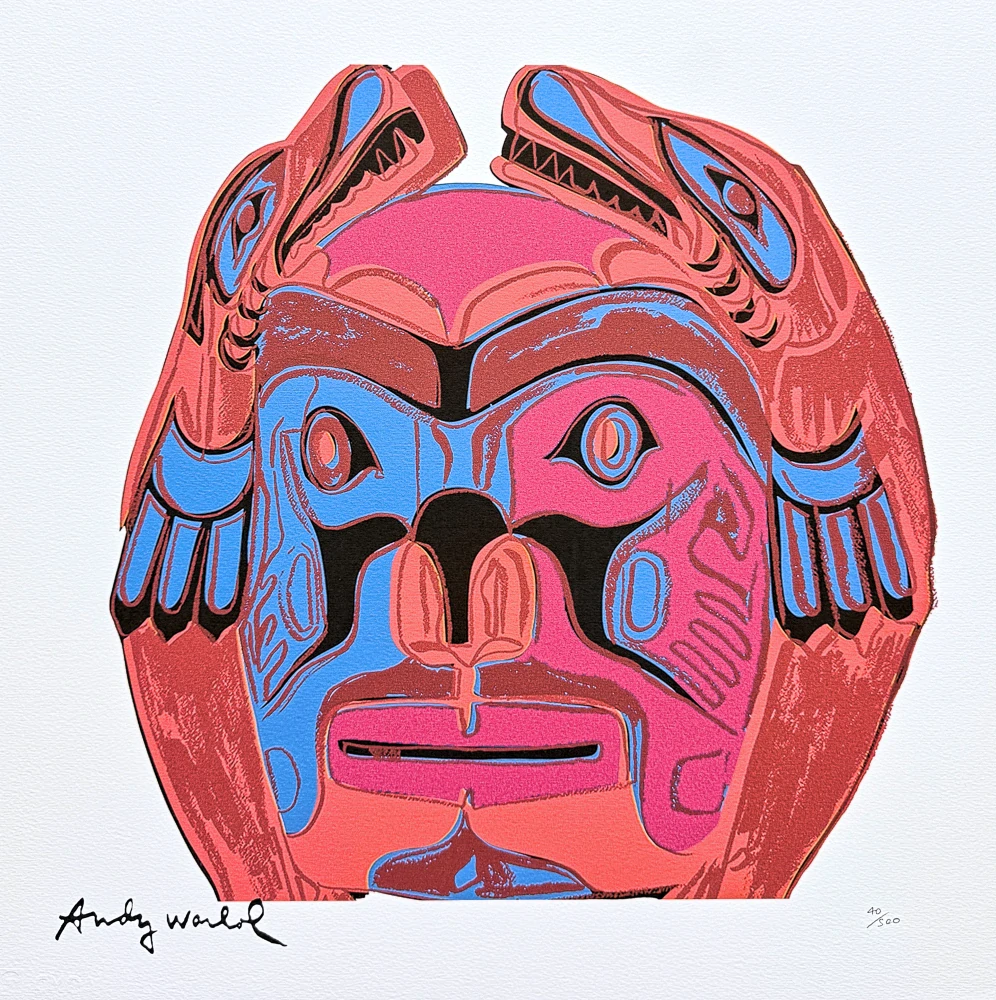 Andy Warhol - Northwest Coast Mask ll 40/500 - signováno, 50x50cm, limitovaná edice CMOA s certifikátem