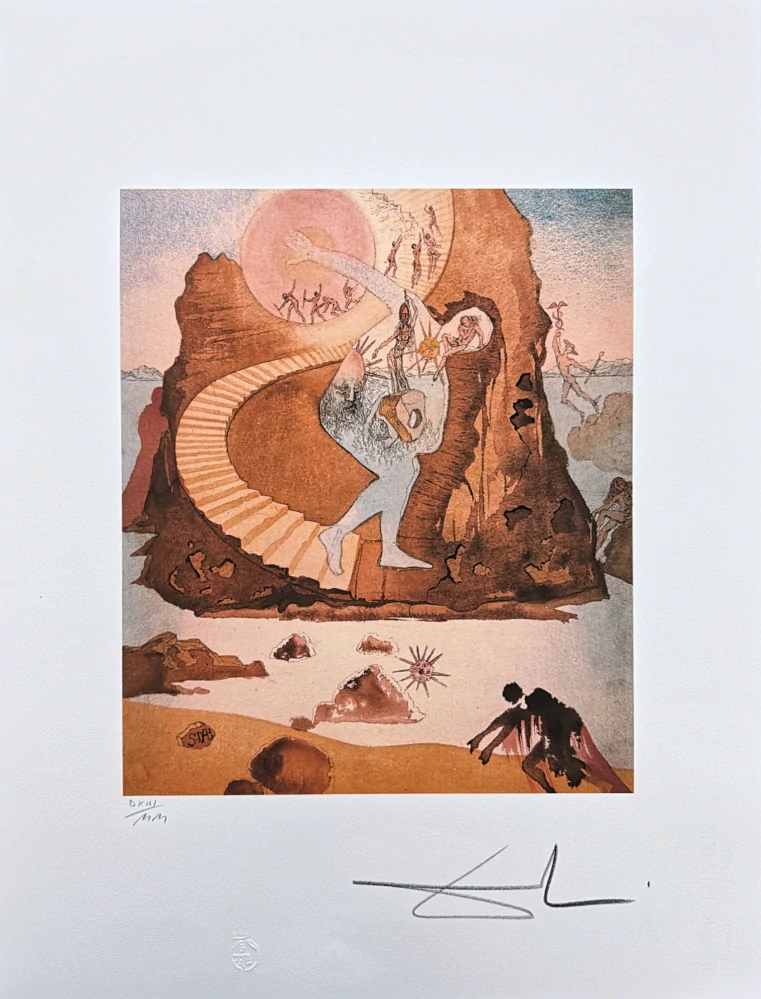 Salvador Dalí - The Council of the Gods - signováno, limitovaná edice, 50x66cm
