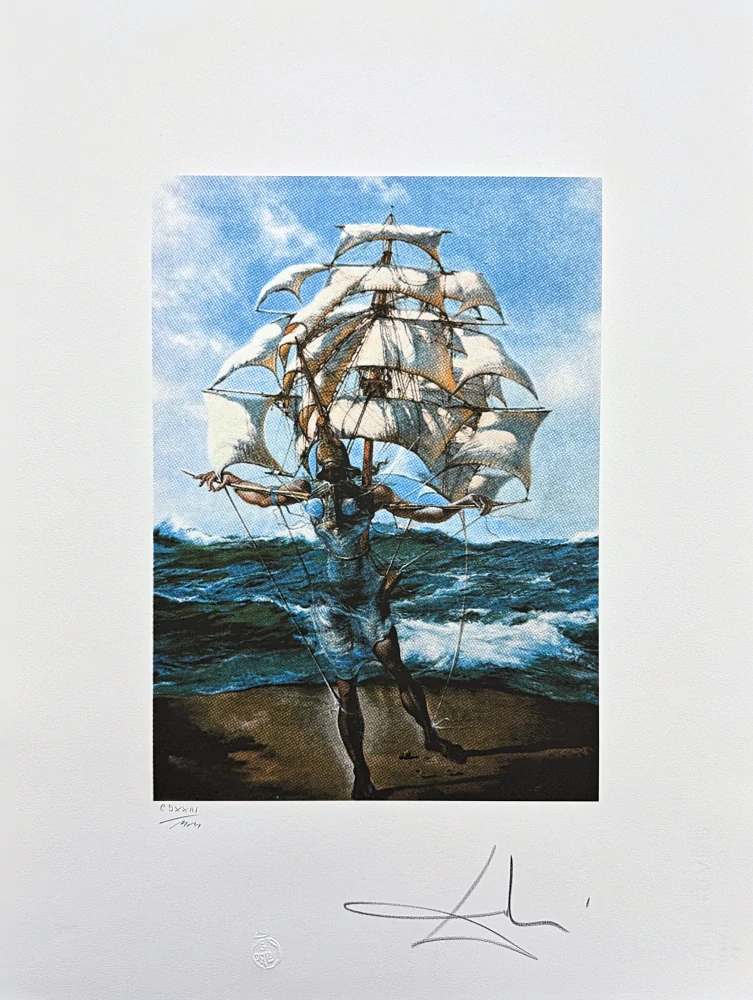 Salvador Dalí - Korab - signováno, limitovaná edice, 50x66cm