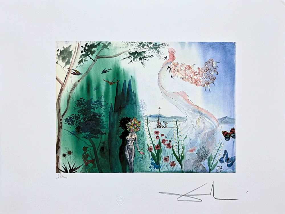 Salvador Dalí - Printemps - signováno, limitovaná edice, 66x50cm